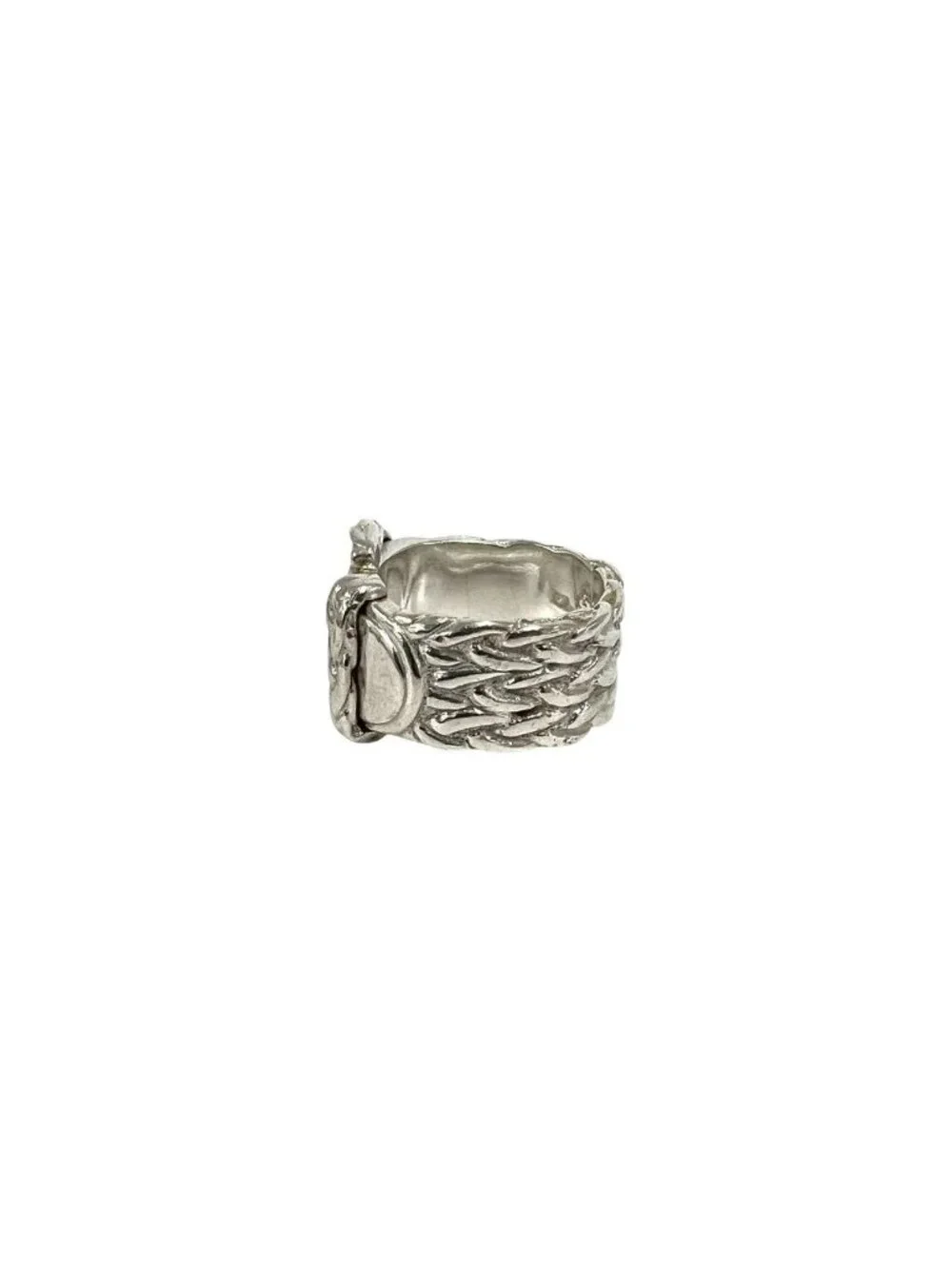 Hermes Vintage Diane Belt Ring 925 Sterling Silver